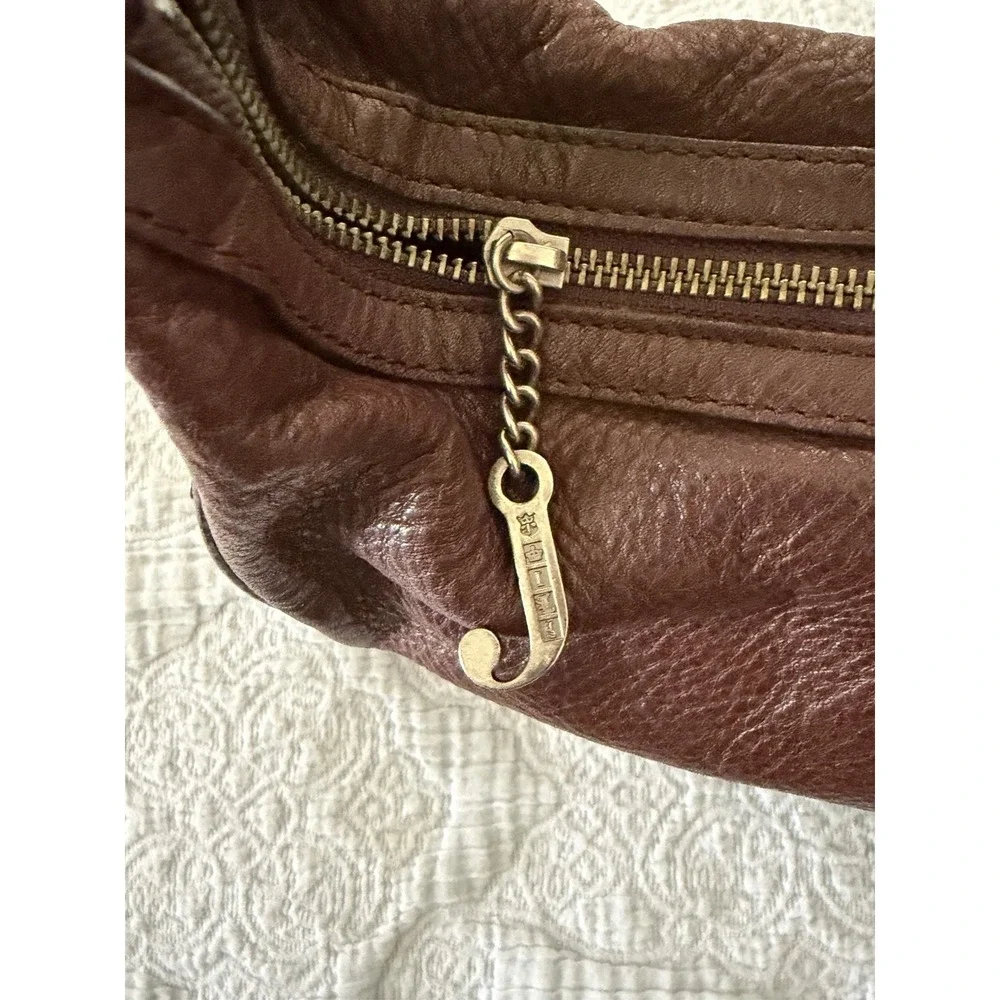 Juicy Couture Y2K Vintage Brown Leather Shoulder Bag Purse Studded Coquette